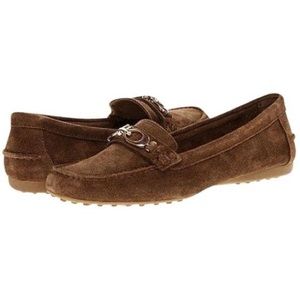 Coach Fortunata Slip On Brown Suede Loafers Sz9.5